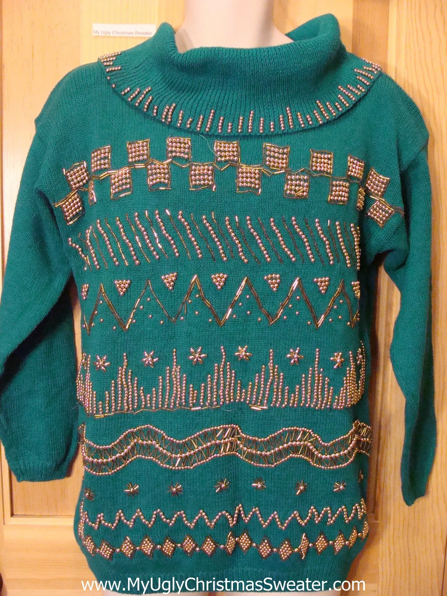 80s Style Bling Christmas Sweater