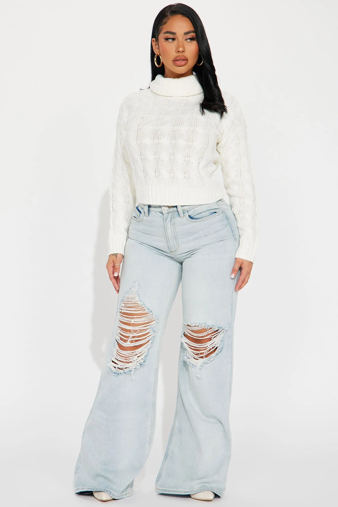 Anderson Cable Knit Sweater - Ivory