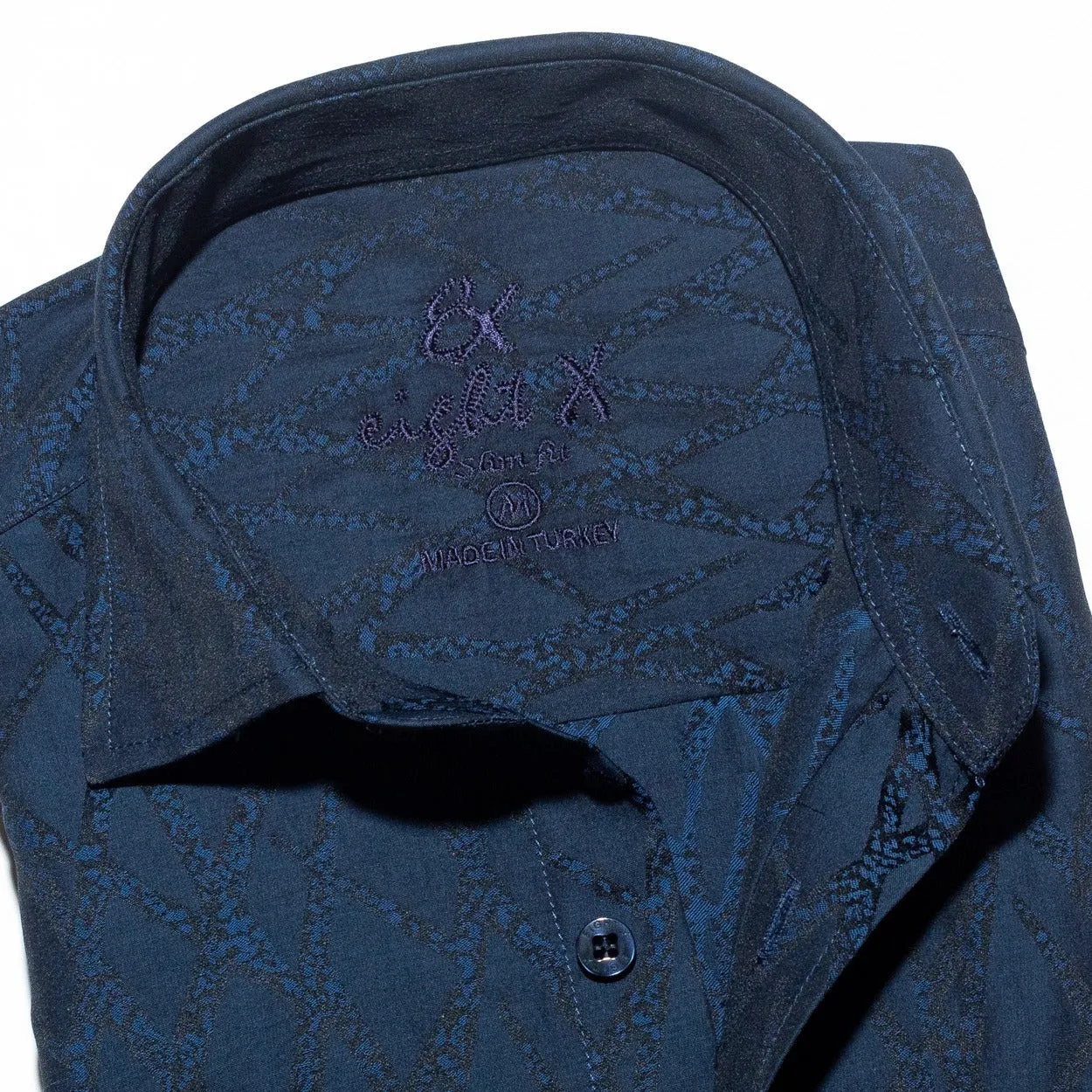 Aorta Blue Jacquard Button Down Shirt