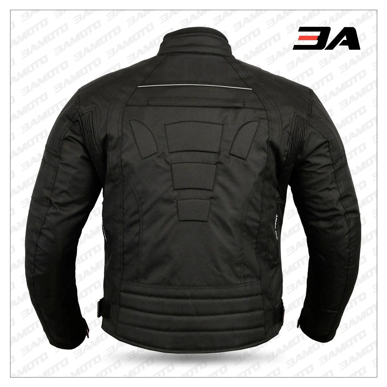 Black 6 Packs Design Motorcycle Jacket