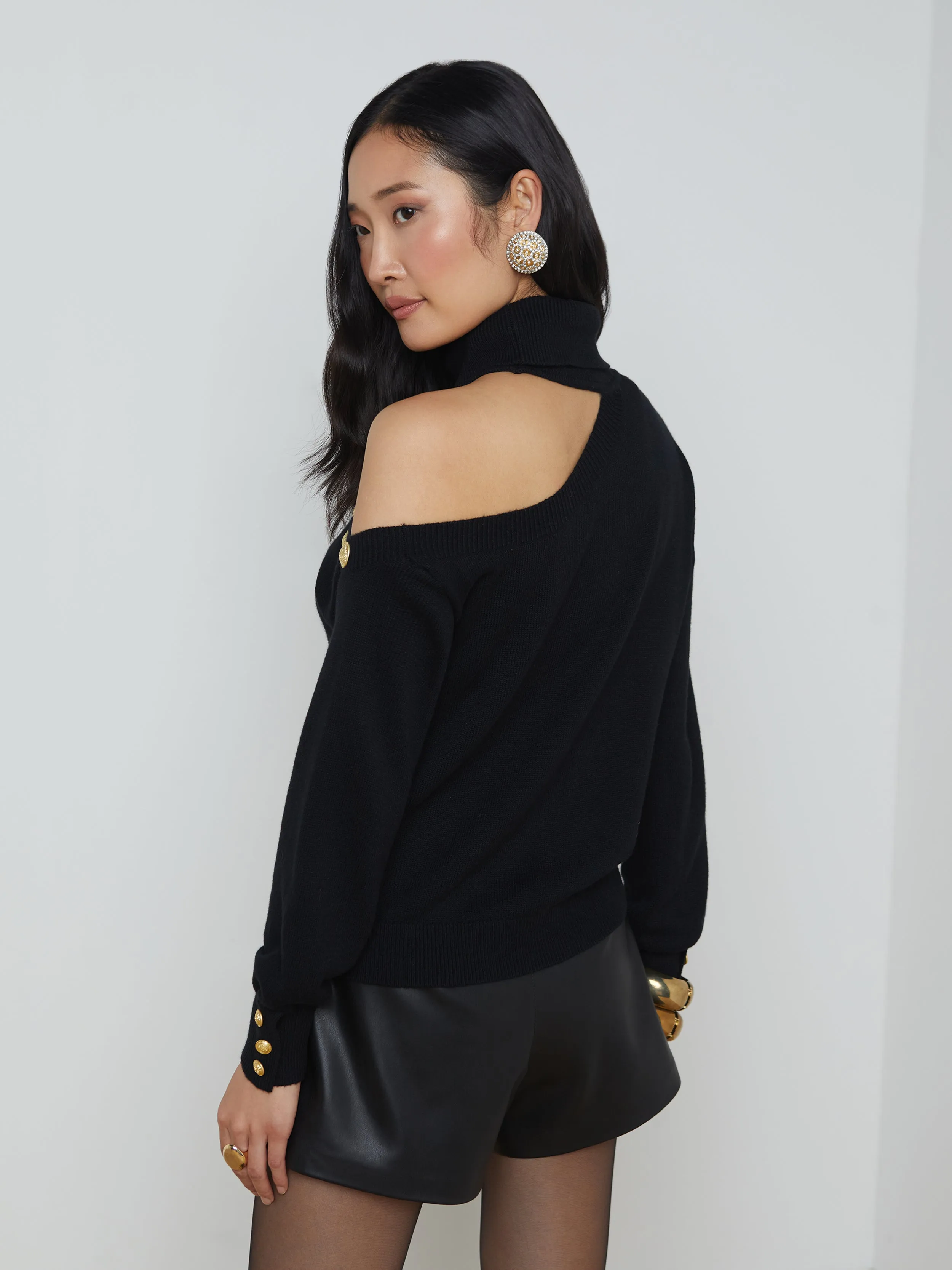 Brixie Cutout Turtleneck