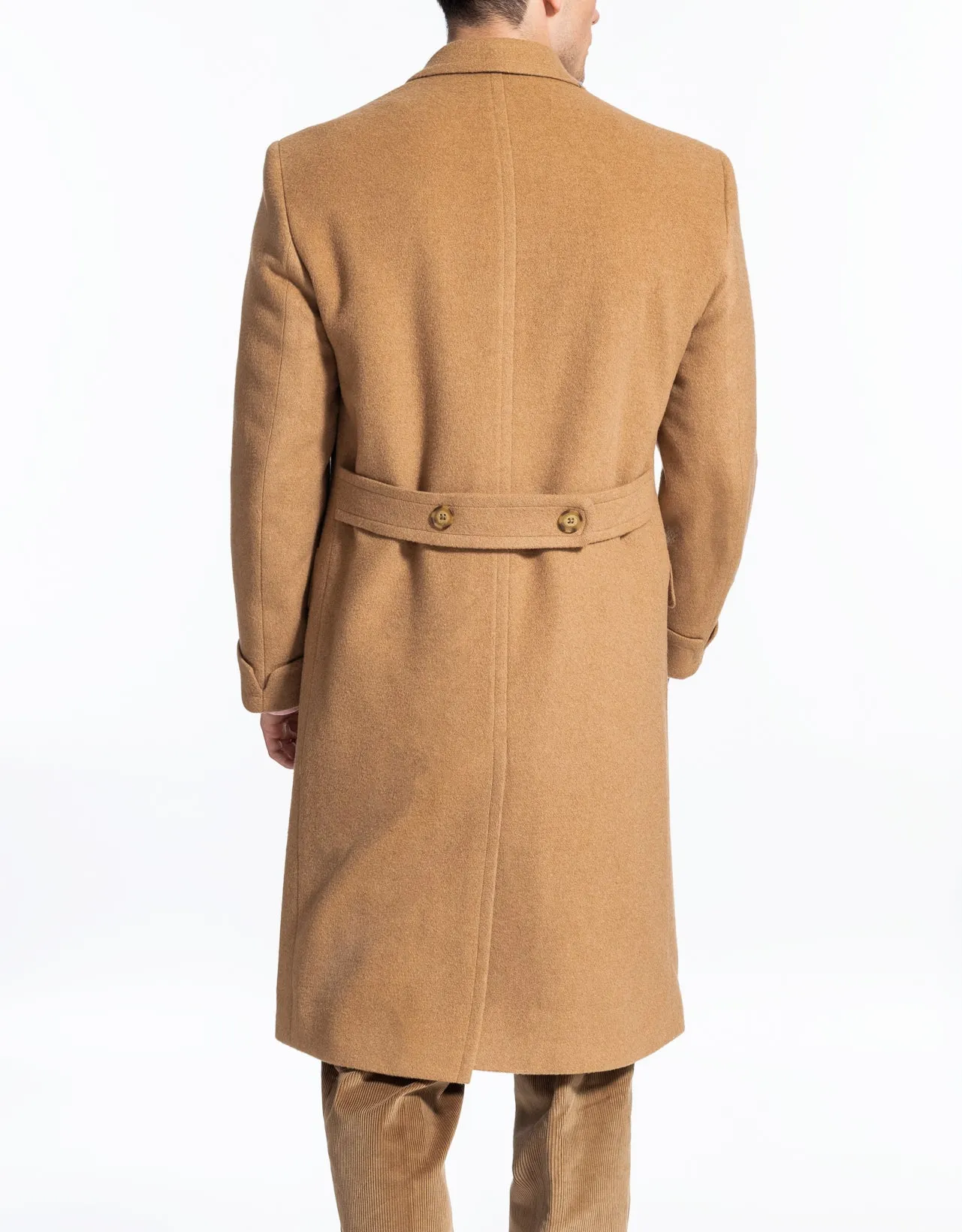 CAMEL HAIR DOUBLE BREASTED  POLO COAT