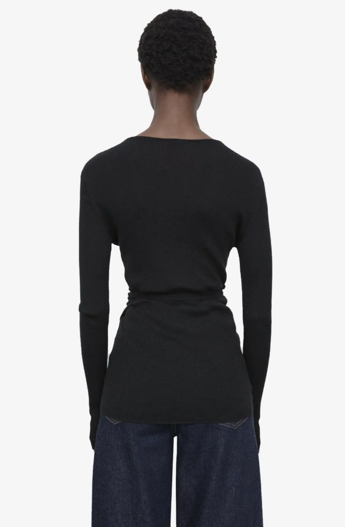 Cashmere Wrap Knit - Black