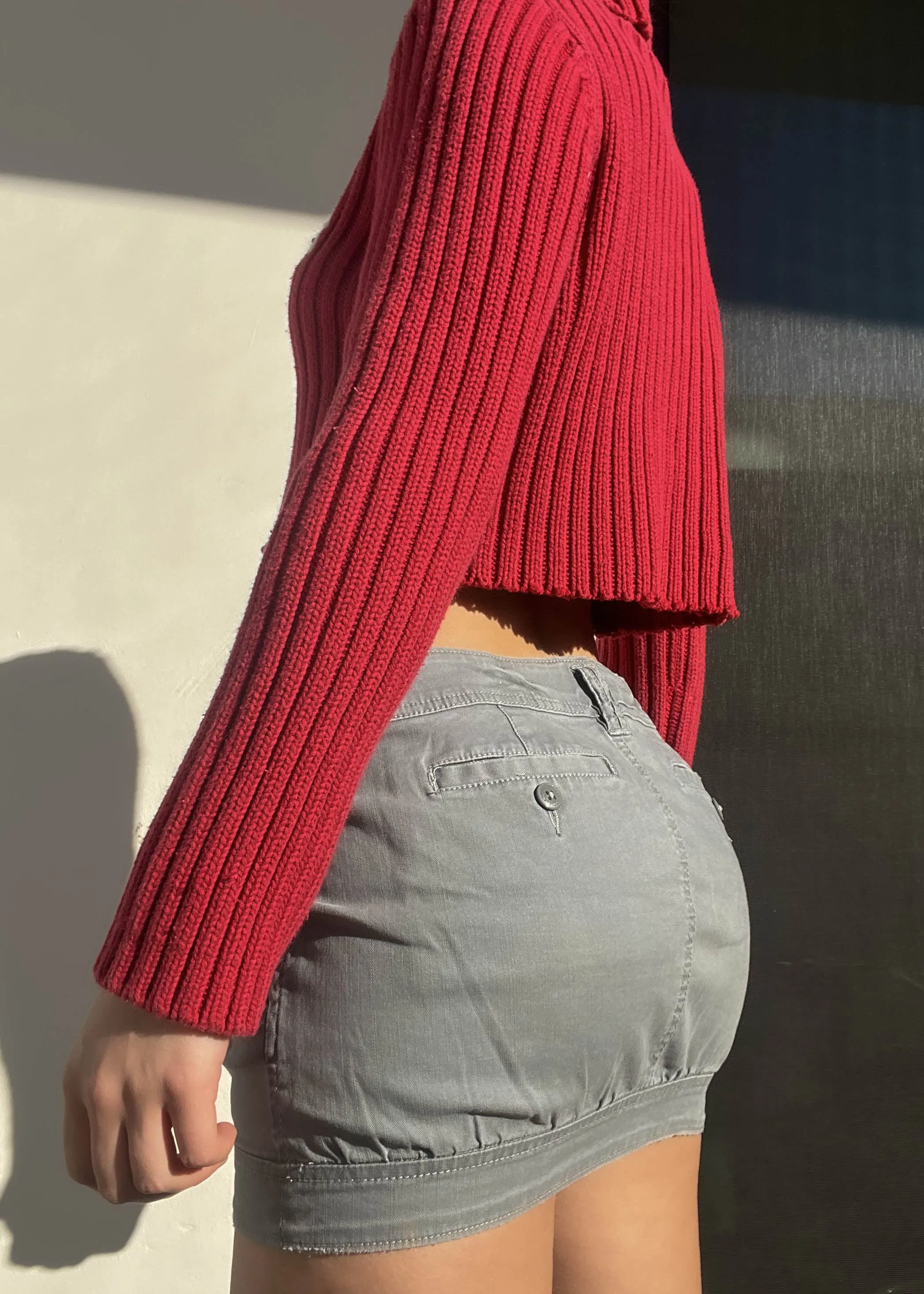 Cherry Red Y2k Tommy Knit (S)