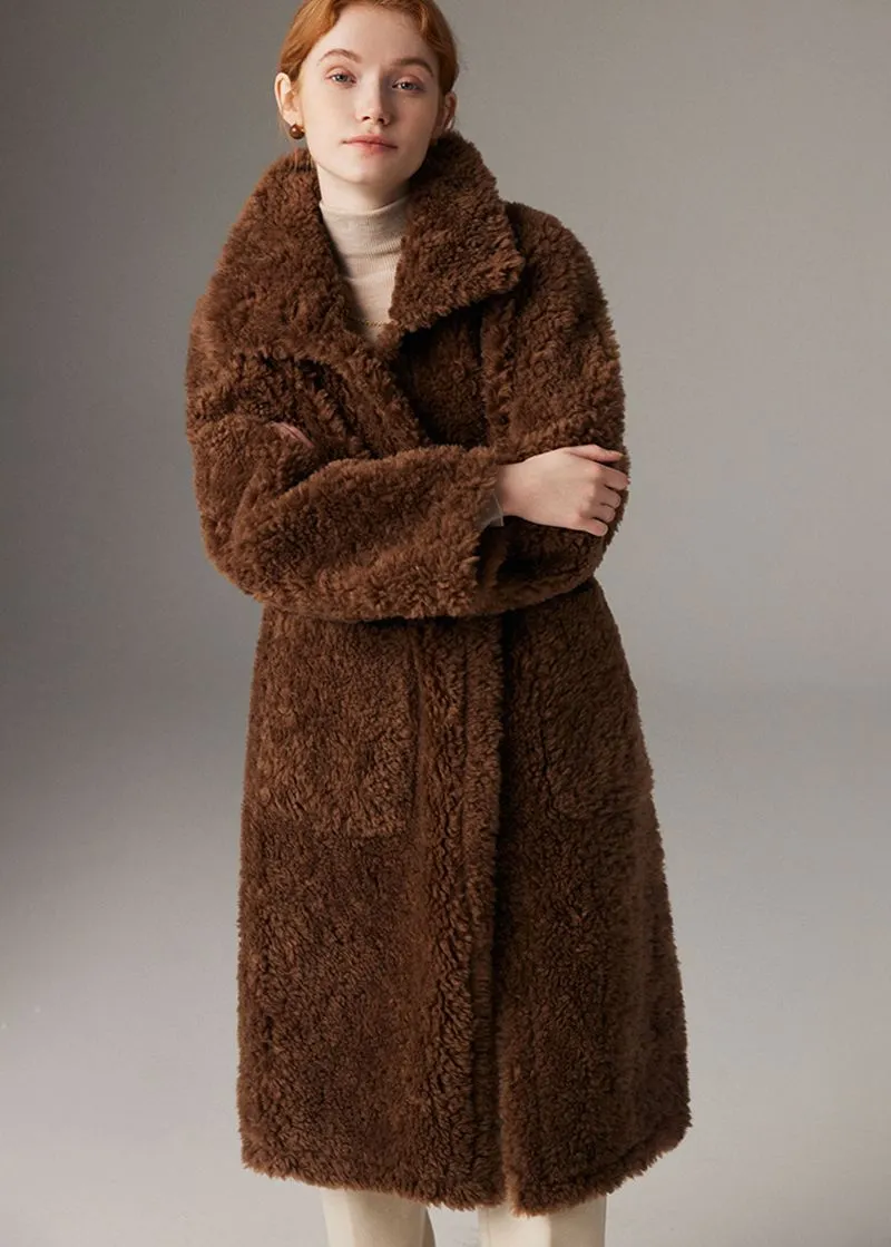 Coffee Wool Fur Teddy Coat