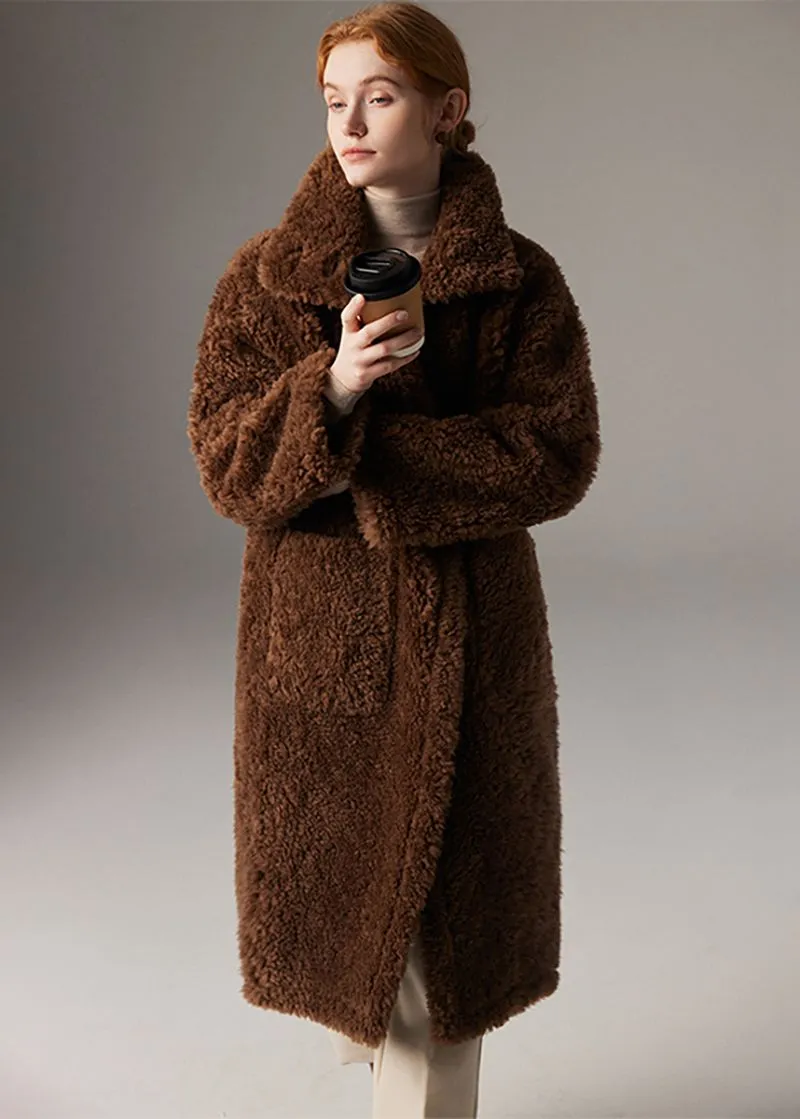 Coffee Wool Fur Teddy Coat