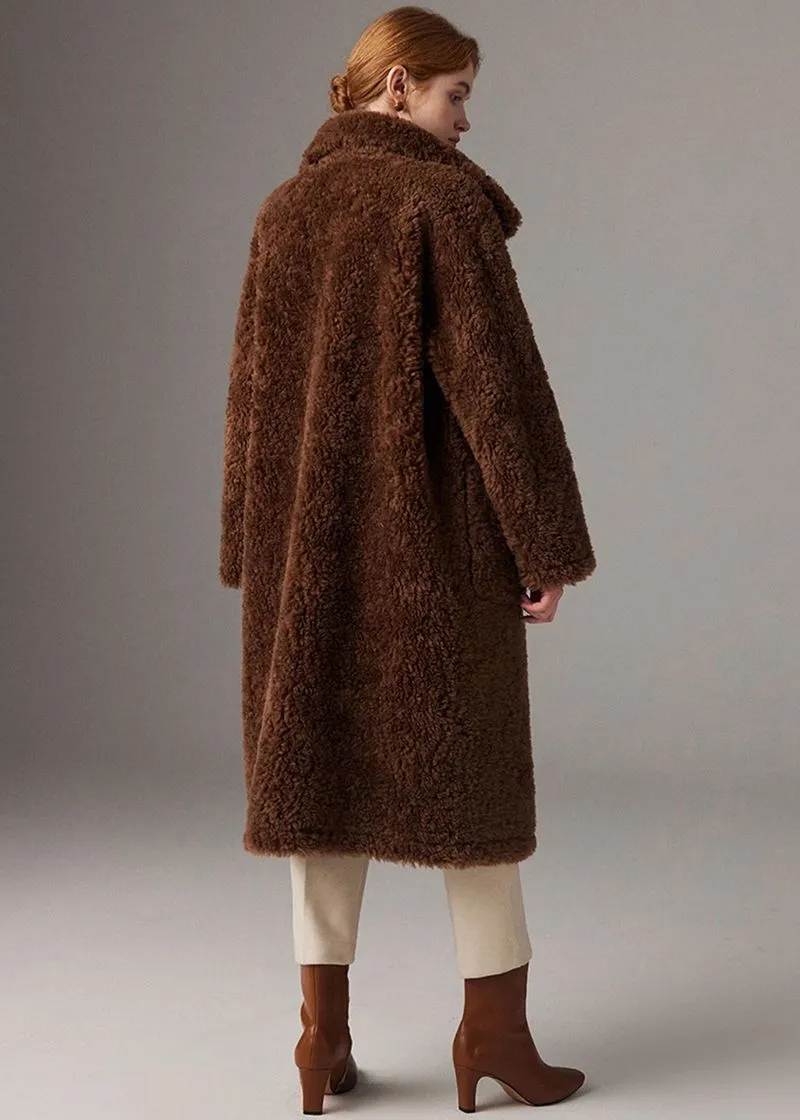 Coffee Wool Fur Teddy Coat