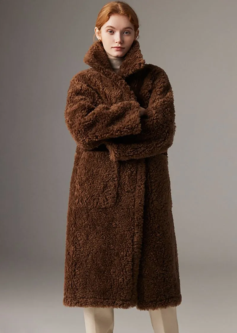 Coffee Wool Fur Teddy Coat