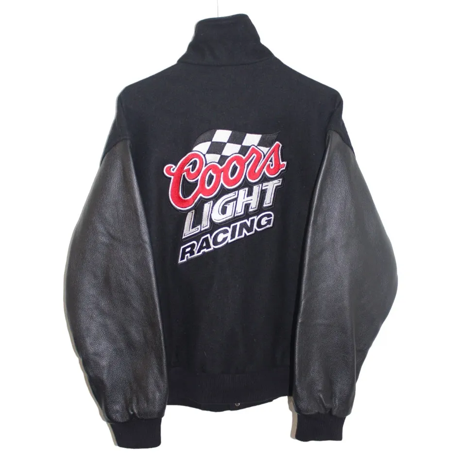 Coors Light Racing NASCAR Leather Wool Jacket (S)