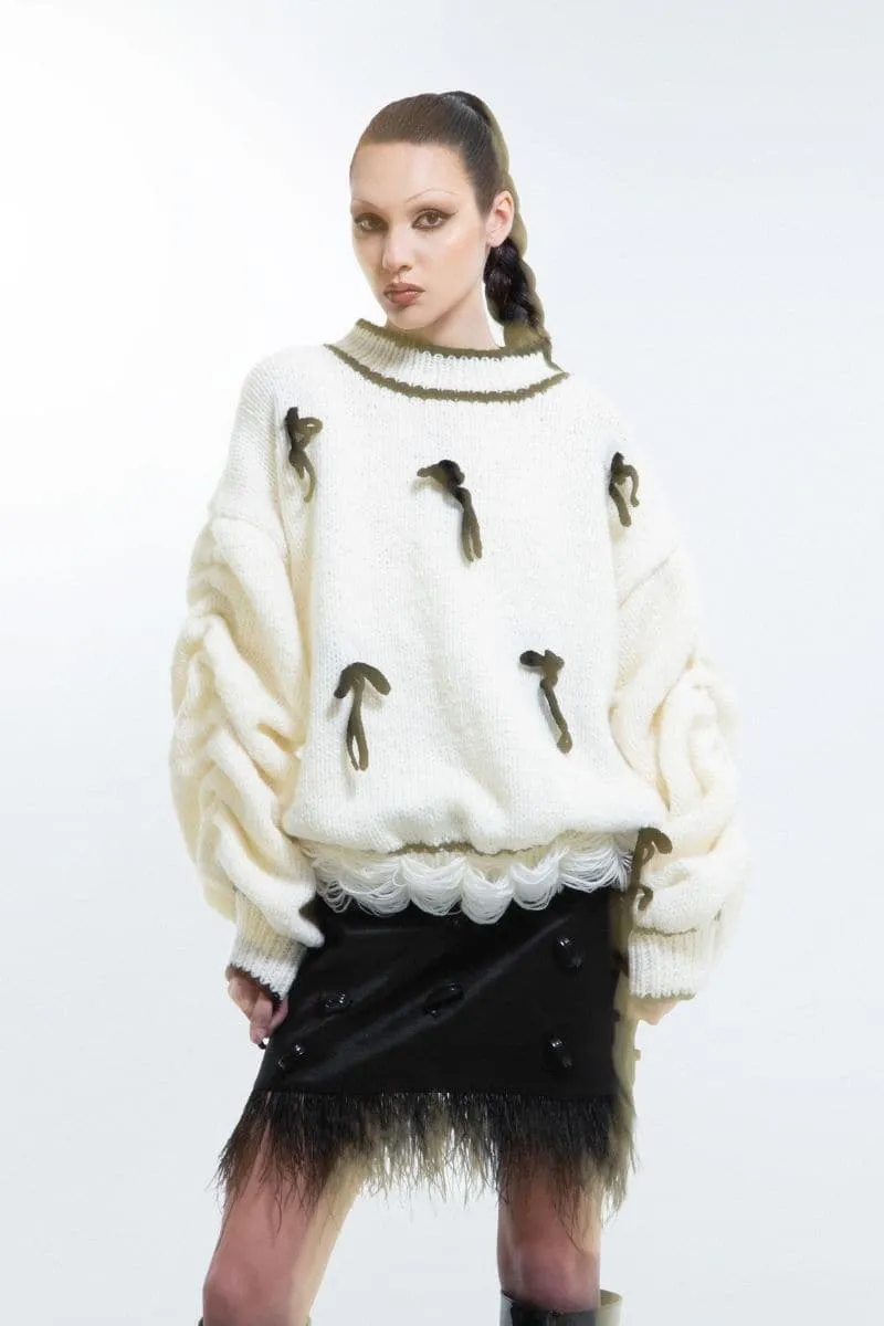 CREAM-CAKE KNITTED SWEATER