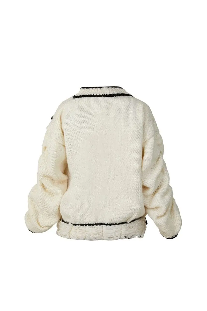 CREAM-CAKE KNITTED SWEATER