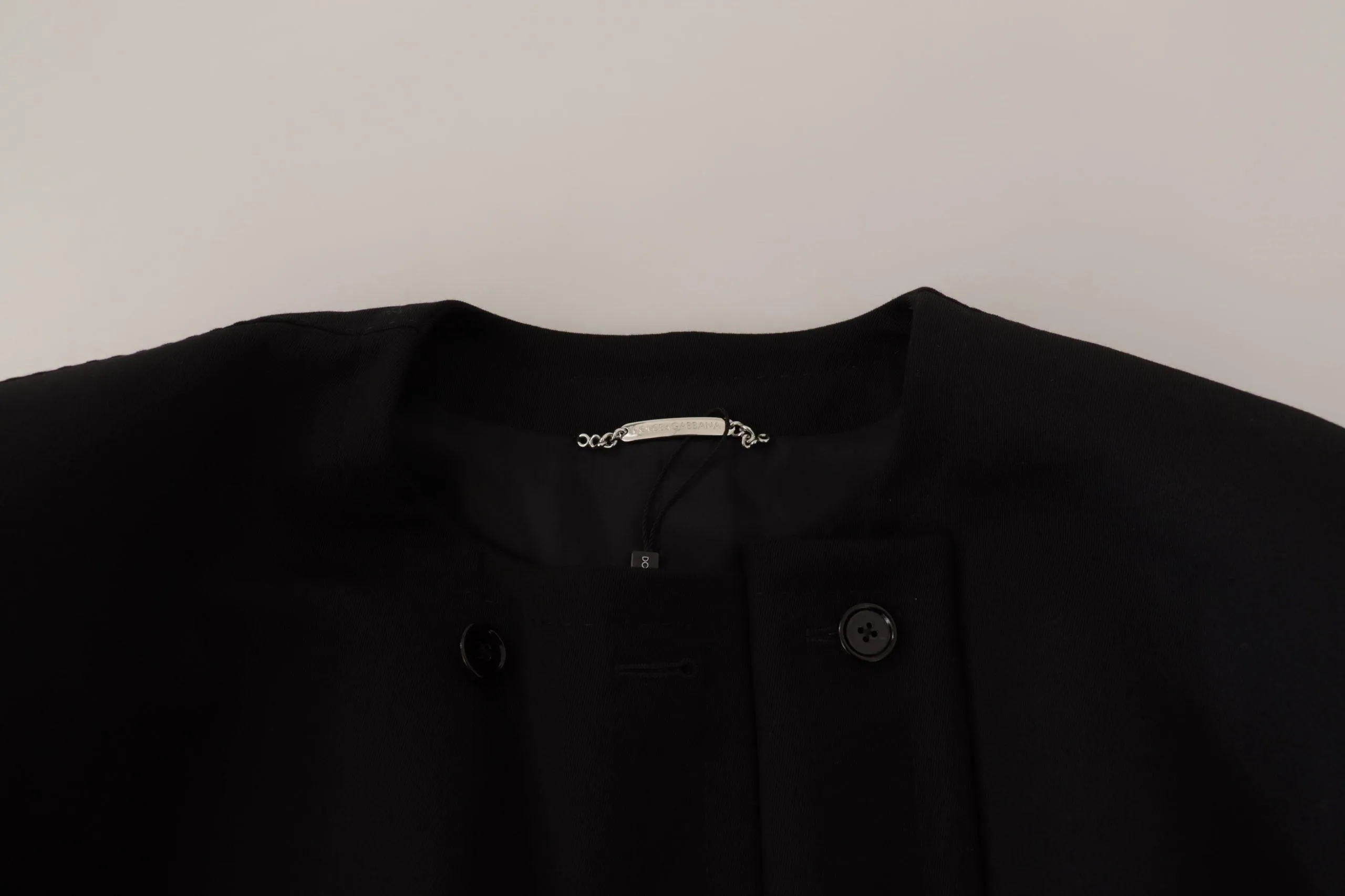 Dolce & Gabbana Black Wool Double Breasted Blazer Jacket