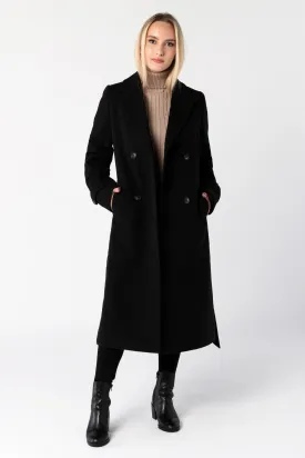 Double-Breasted Coat with Tie Belt