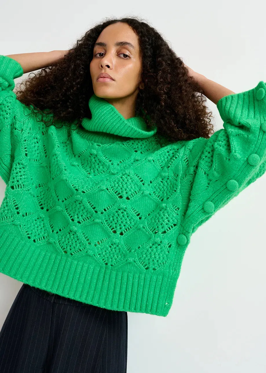 ESSENTIEL Green Knit Sweater