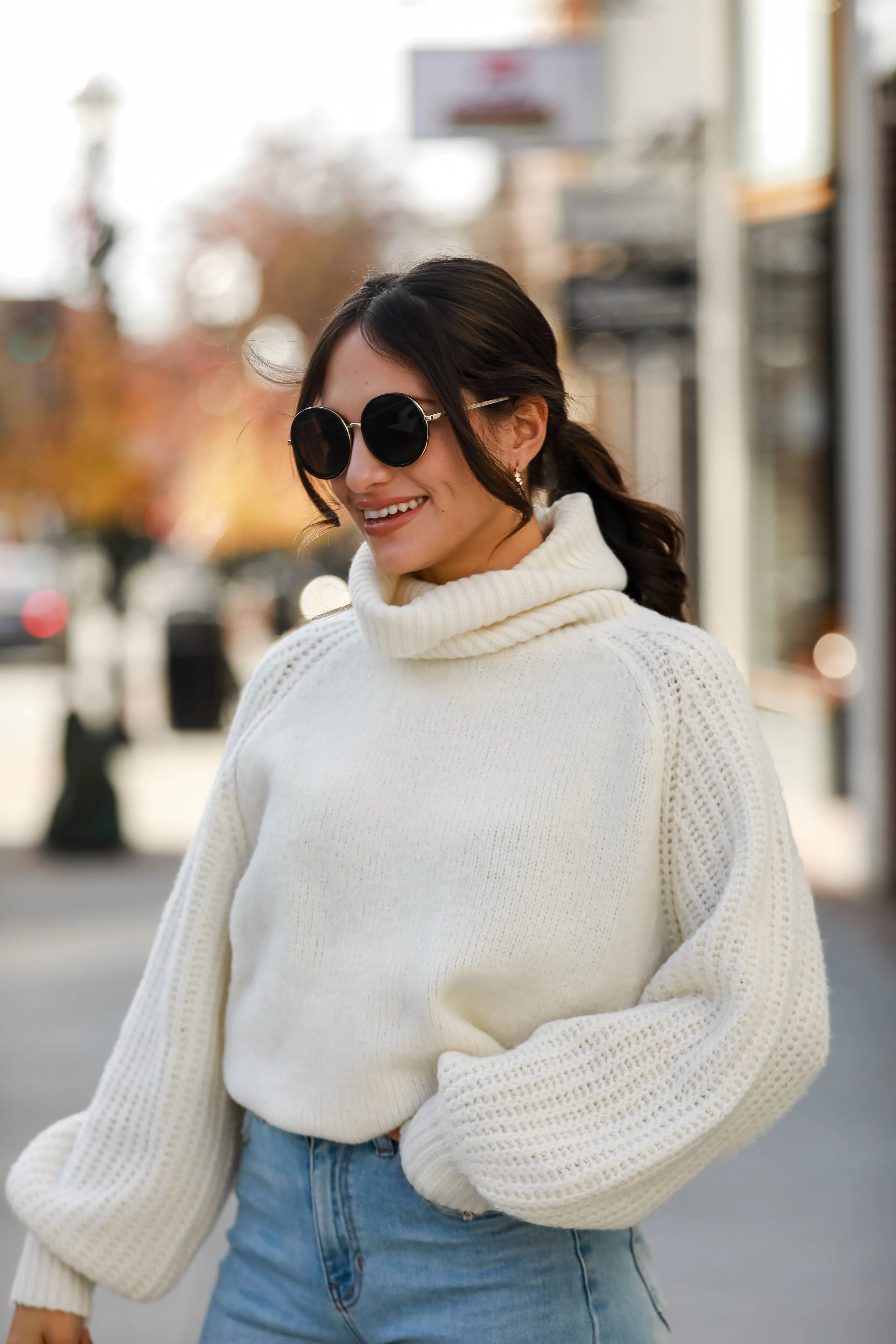 FINAL SALE - Endlessly Cozy Ivory Turtleneck Oversized Sweater