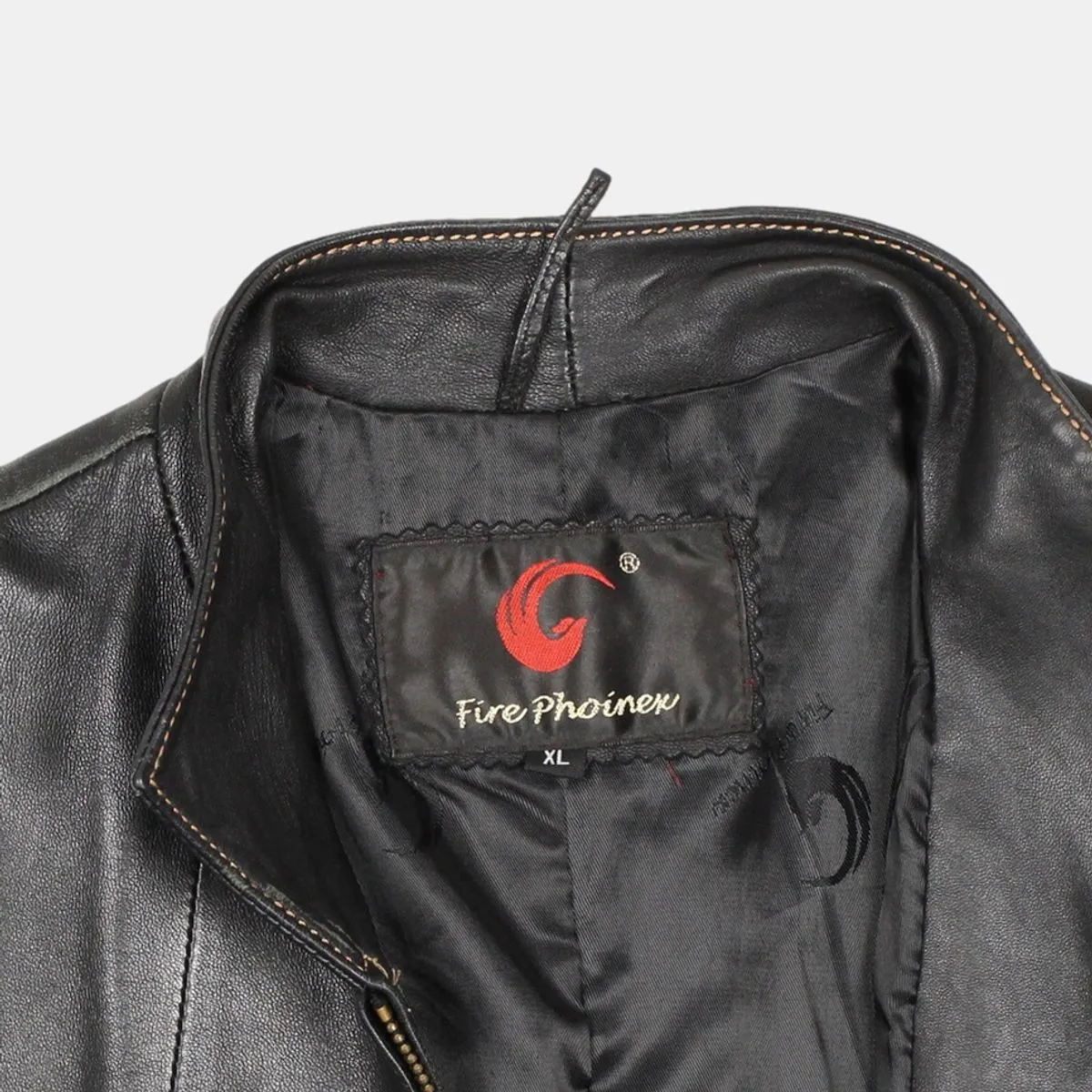 Fire Phoinex Leather Coat