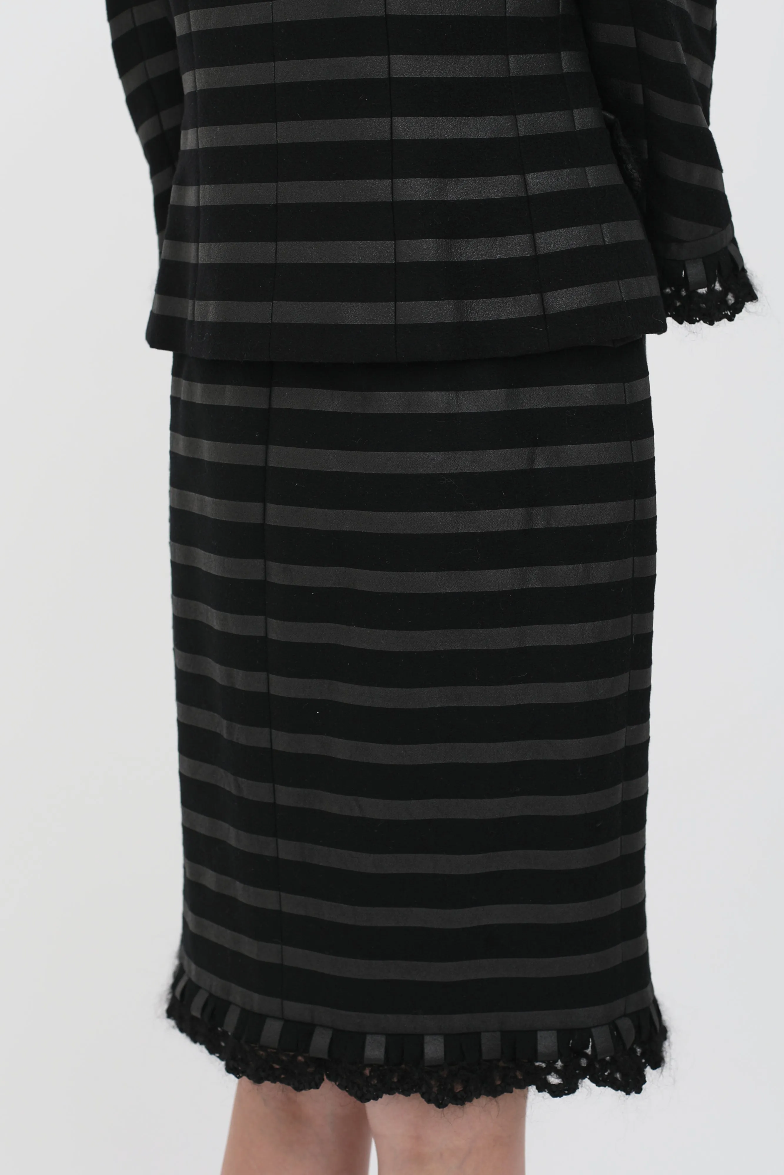 FW 2009 Black Stripe Ruffle Set