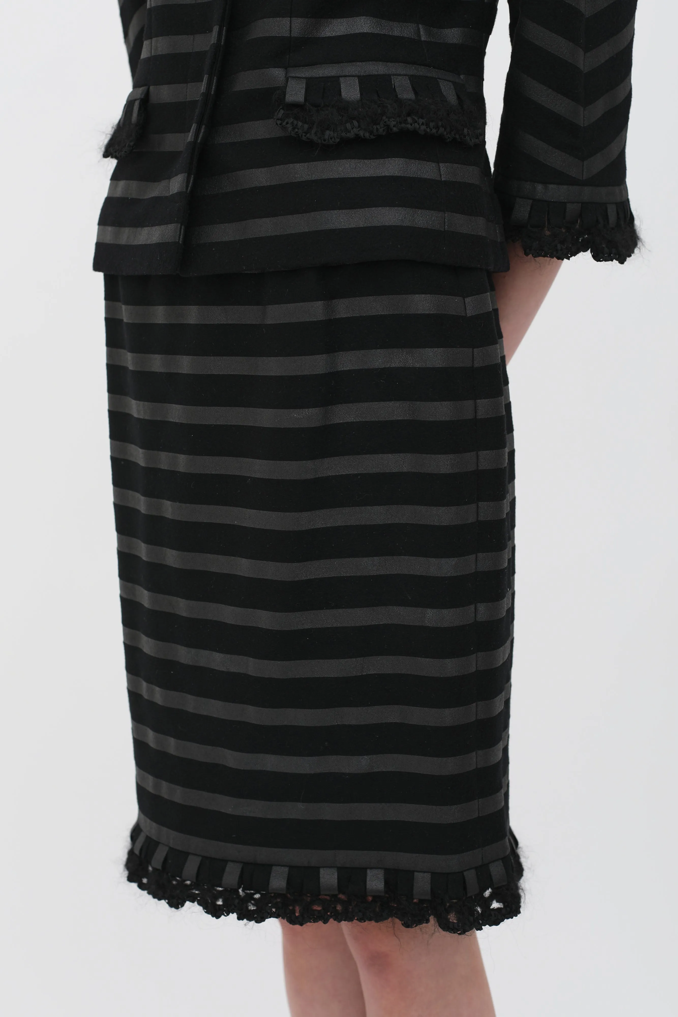 FW 2009 Black Stripe Ruffle Set