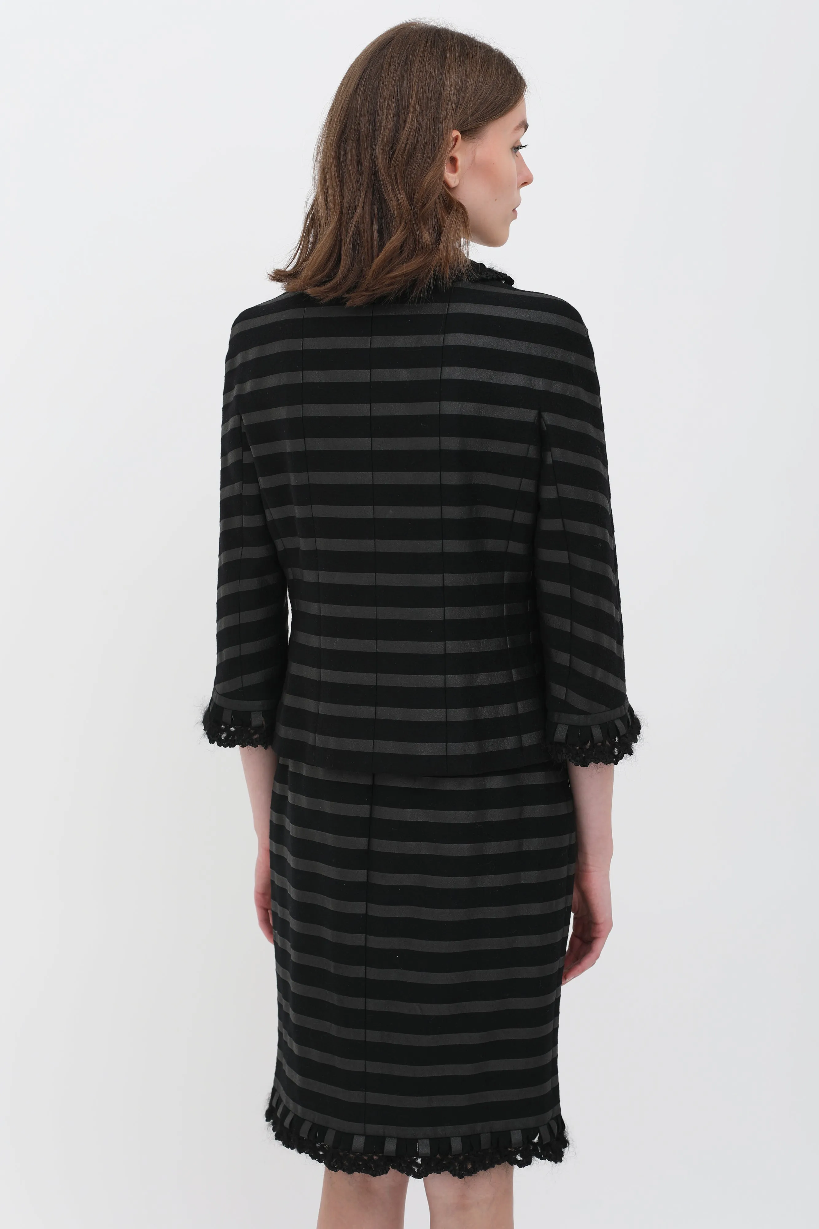 FW 2009 Black Stripe Ruffle Set