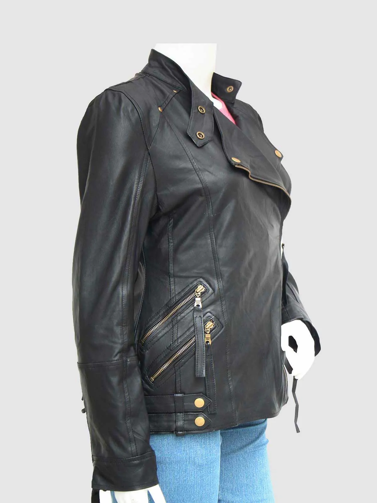 Gold Zipper Riding Jacket