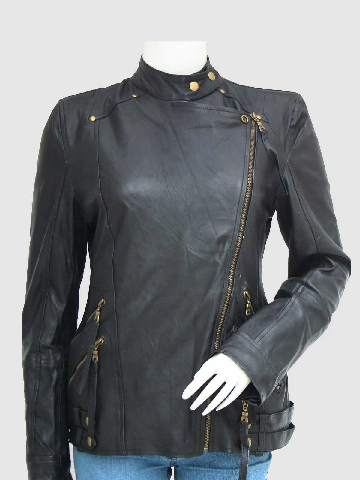 Gold Zipper Riding Jacket