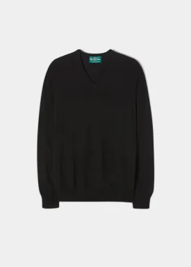 Haddington Cashmere Jumper in Black - Regular Fit