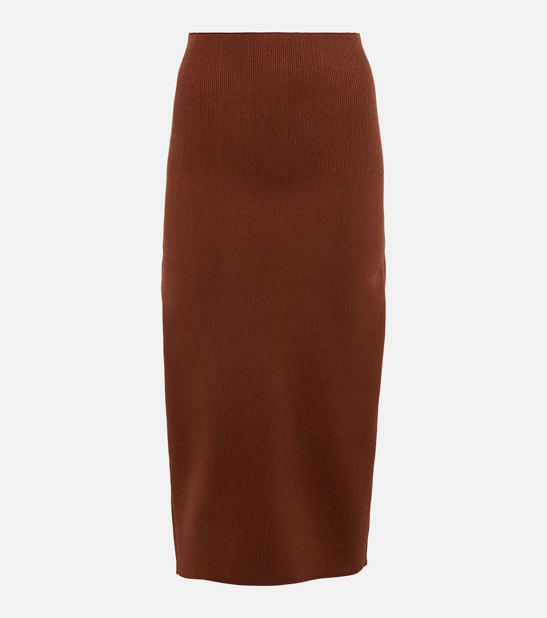 High waist pencil skirt VICTORIA BECKHAM, brown