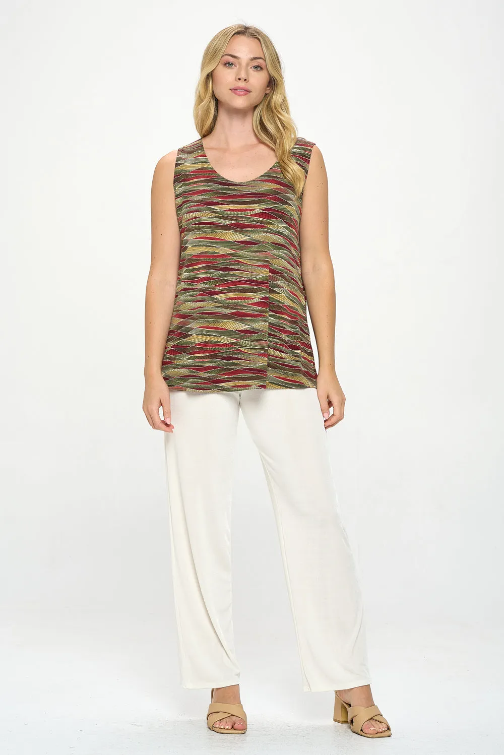 HIT Print Sleeveless Tank Top-2060HT-TRP1-W426