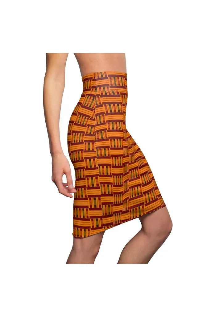 Kente Print Women's Pencil Skirt