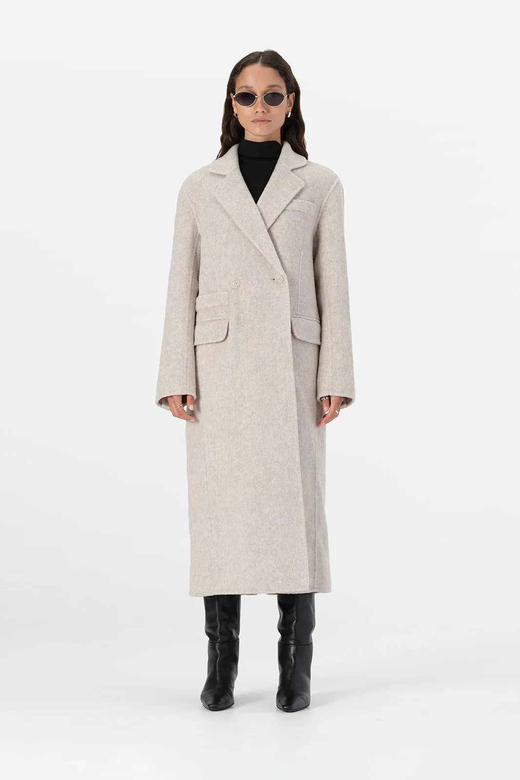 Laurence Coat Ivory Marle