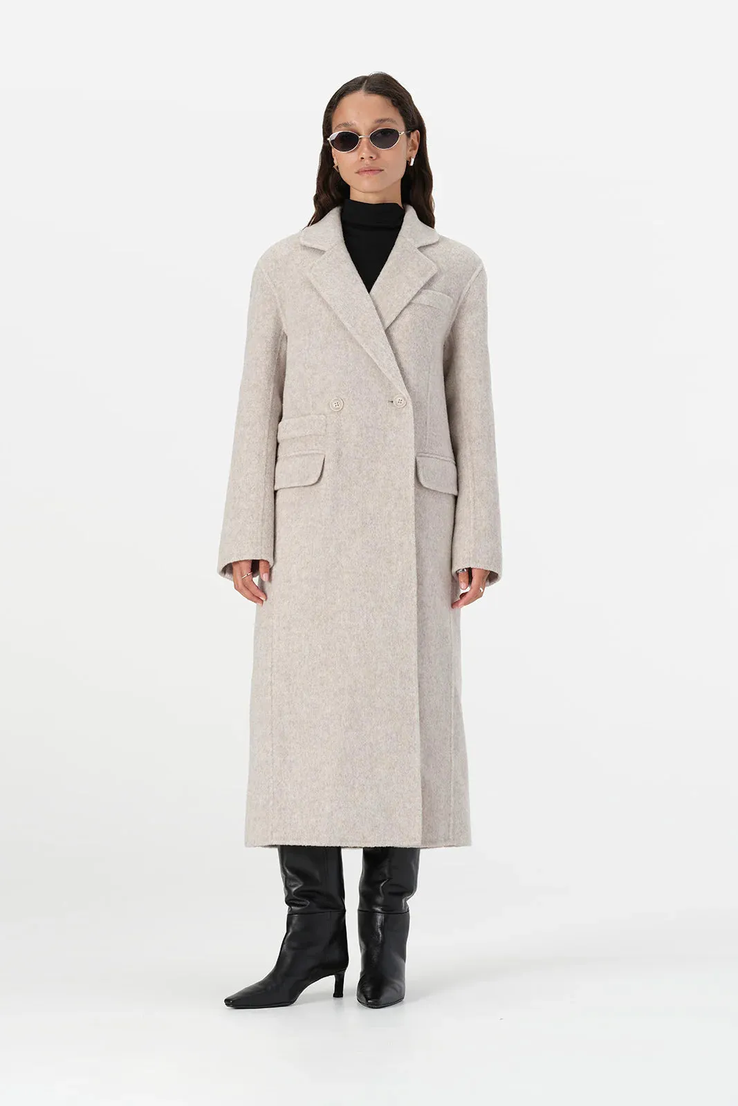 Laurence Coat Ivory Marle