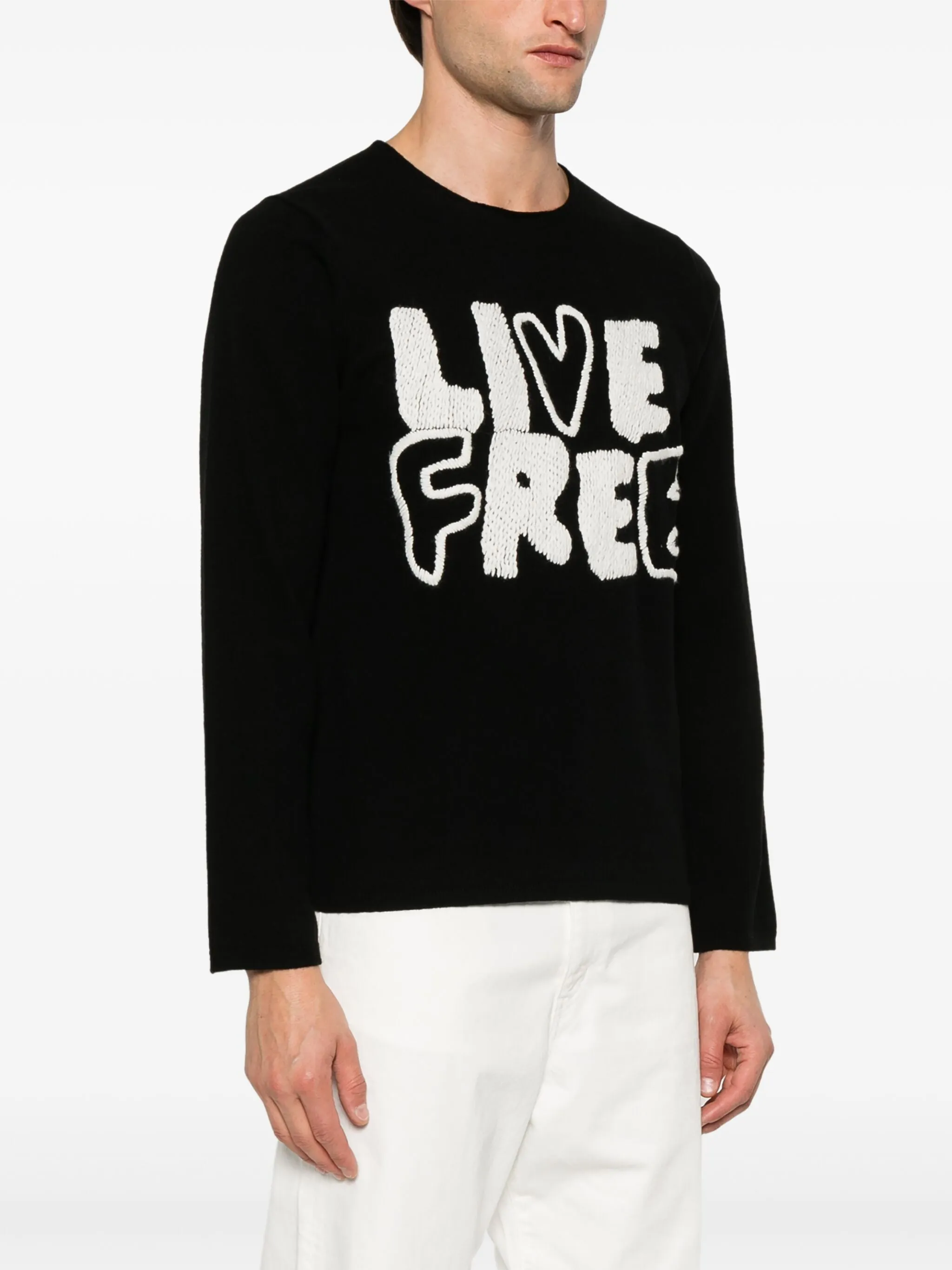 Live Free-Embroidered Sweater