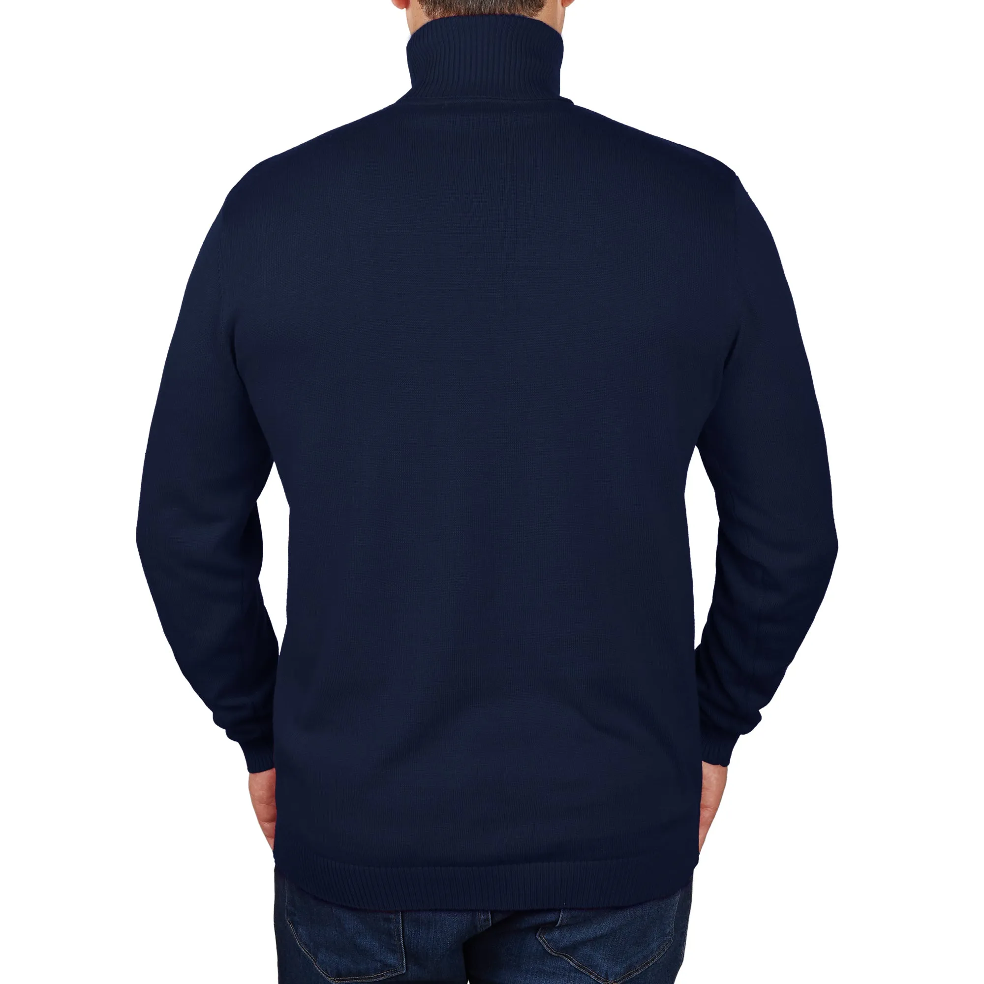 Long Sleeve Turtle Neck Sweater by Lorenzo Franco - Cobalt Blue