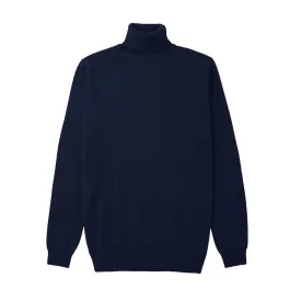 Long Sleeve Turtle Neck Sweater by Lorenzo Franco - Cobalt Blue