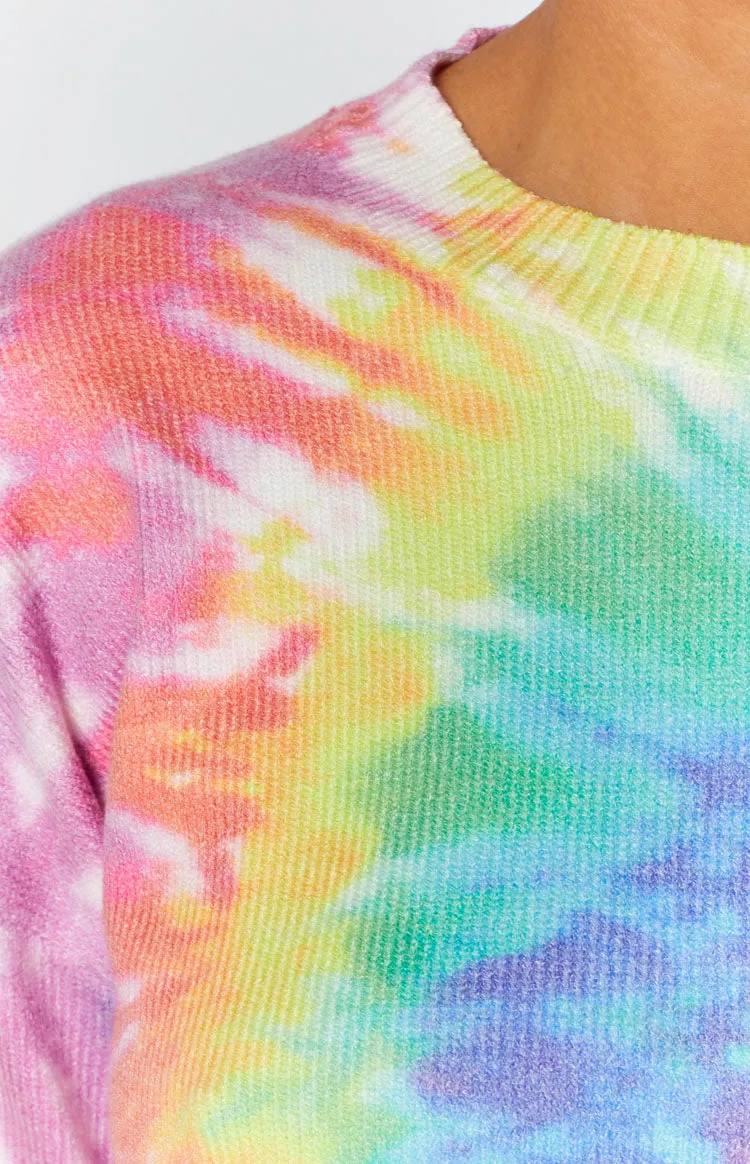 Love You Different Tie Dye Sweater Rainbow