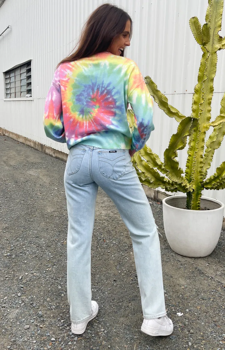 Love You Different Tie Dye Sweater Rainbow