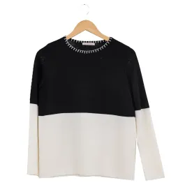 Maria Bellentani Ivrea Colourblock Sweater Black