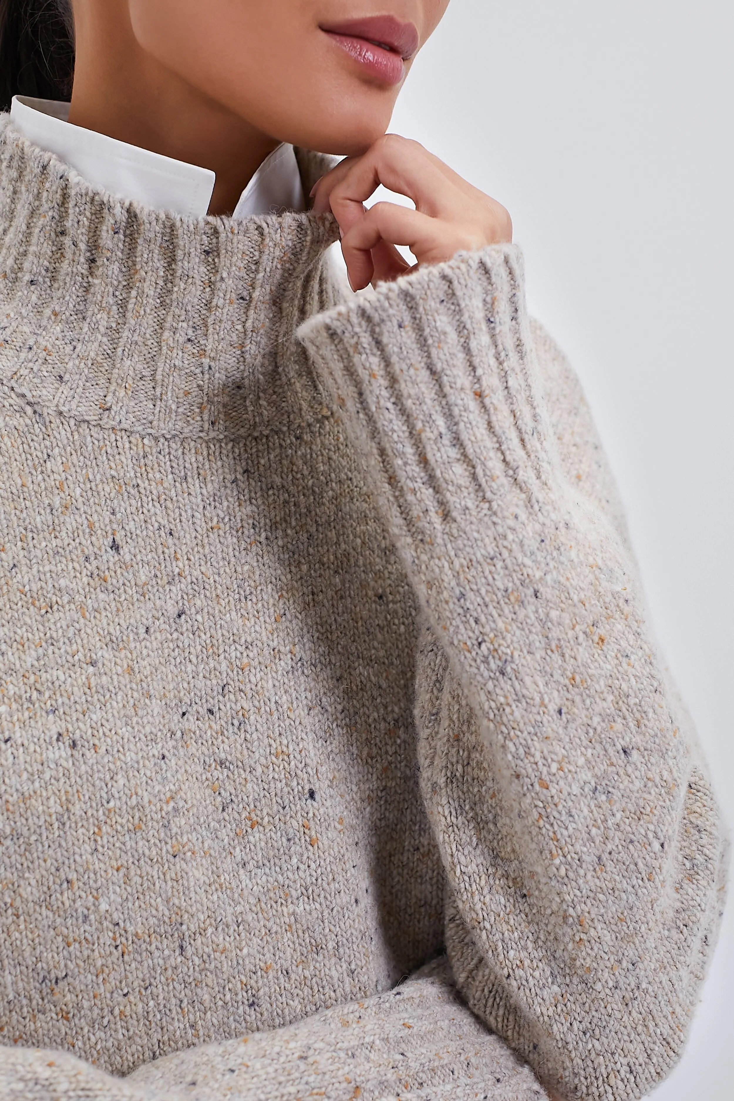 Marled Oat Hannah Turtleneck Sweater