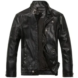 Mens Bomber Faux Leather Jacket