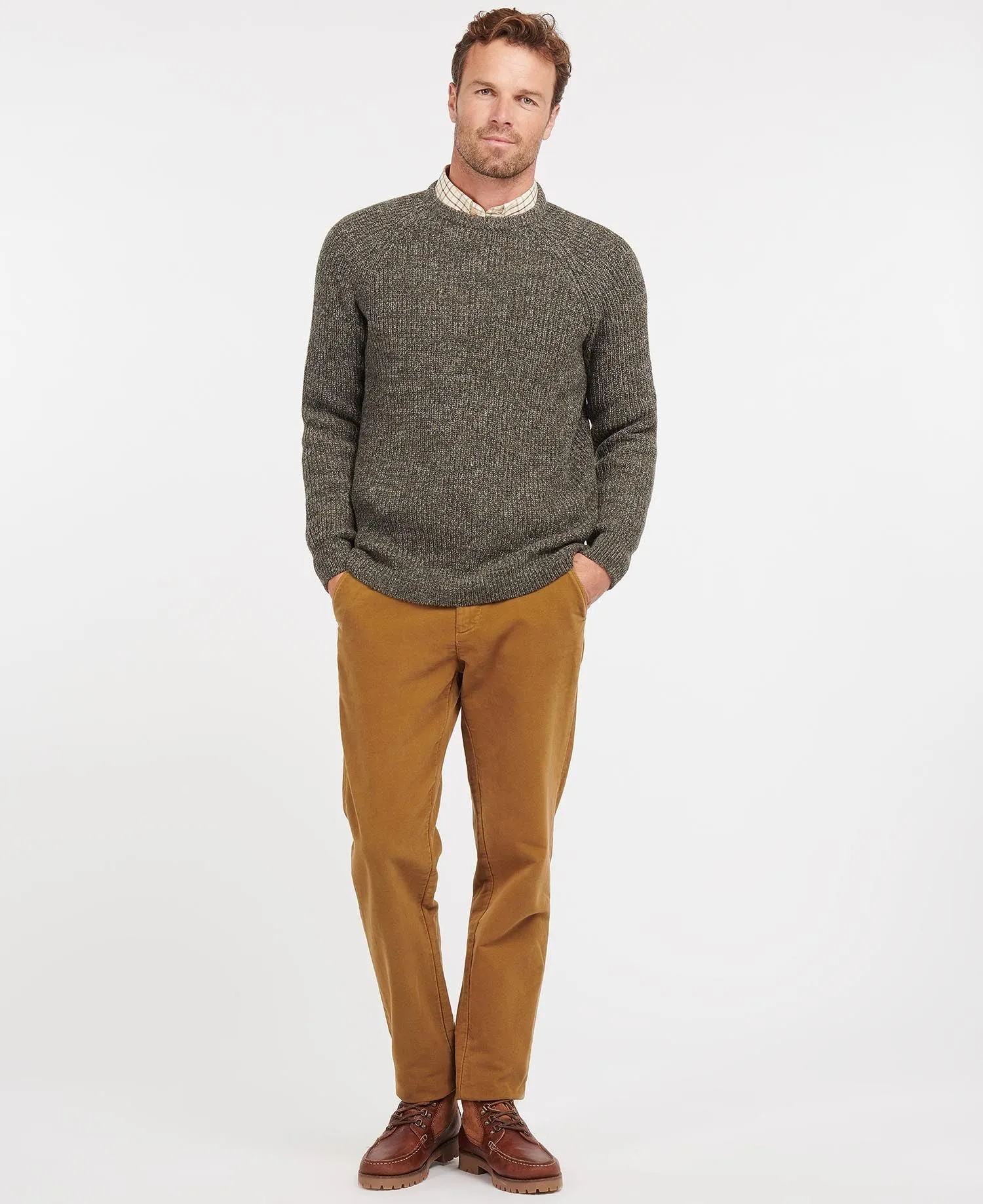 Men's Horseford Crew Neck Sweater - Olive