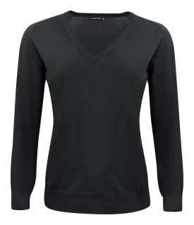 Merino Sweater V-Neck Woman Black