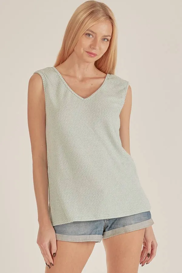 Mint V-Neck Tank Top