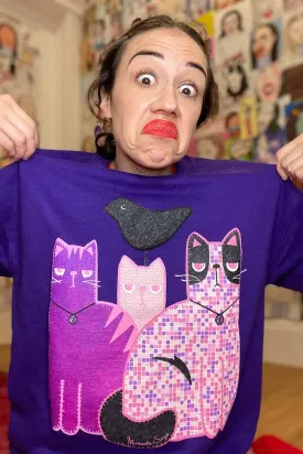 Miranda Sings Cats Purple Sweater