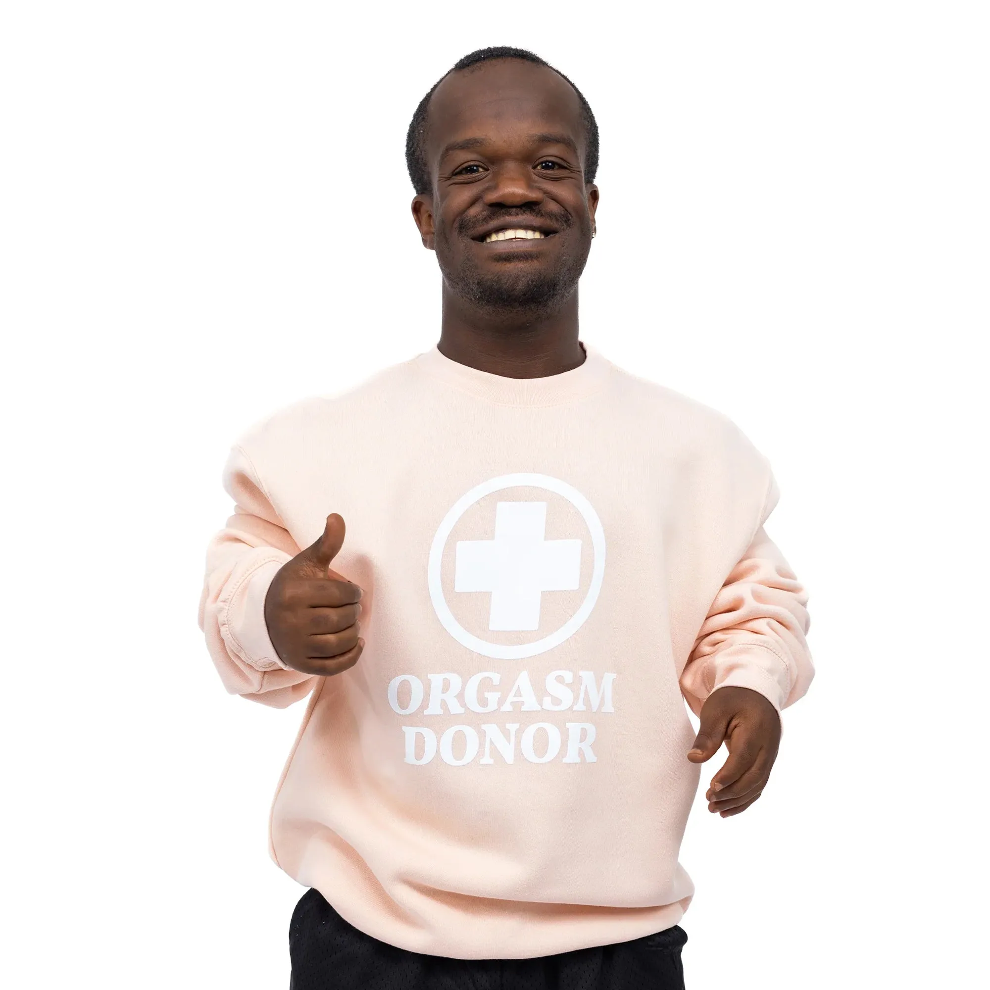 Orgasm Donor Pale Pink Crewneck