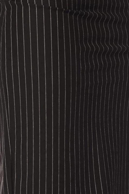 Royal Curves Pinstriped Pencil Skirt-FINAL SALE-NOT ELIGIBLE FOR EXCHANGE OR REFUND