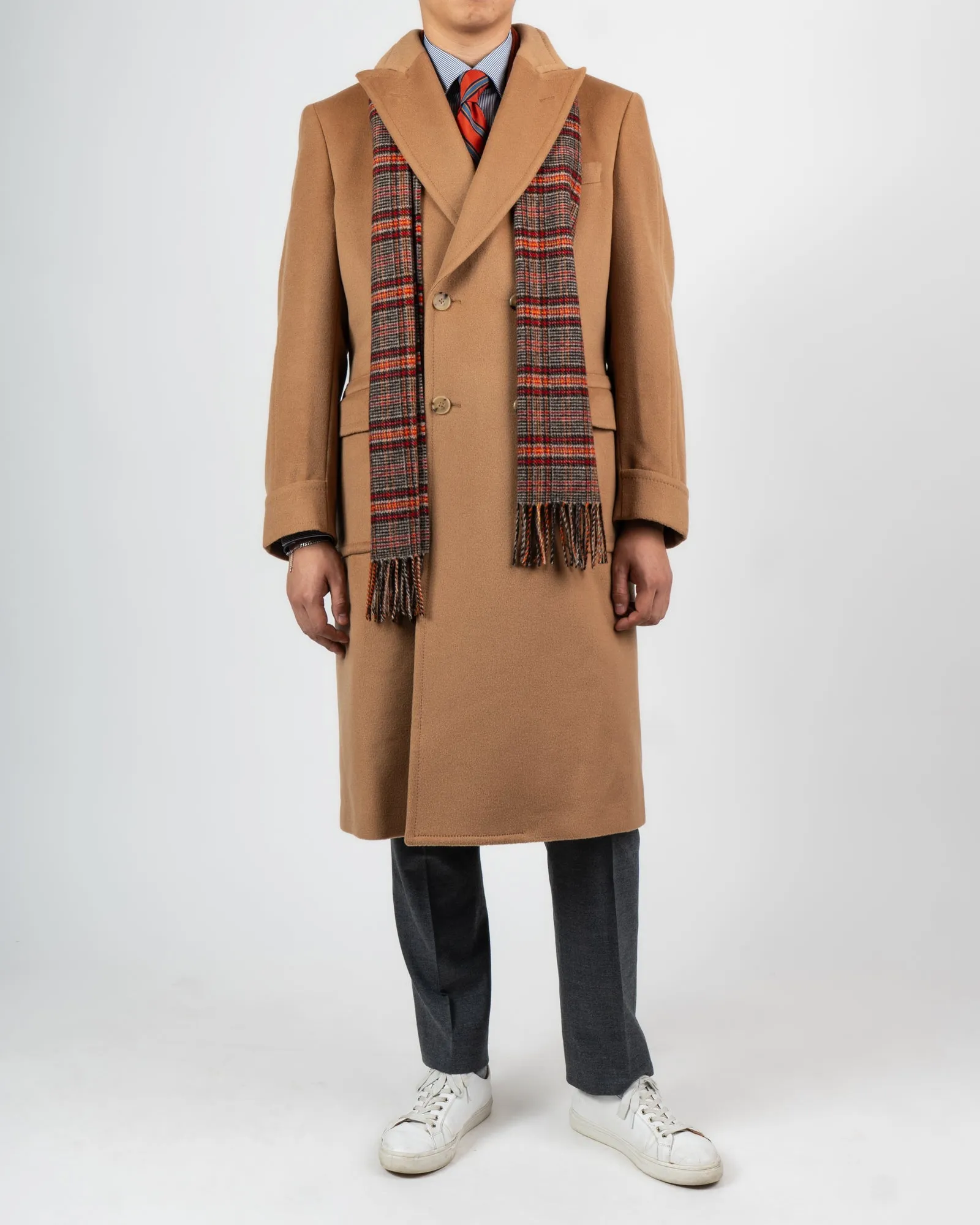 Scabal Camel Wool Polo Coat