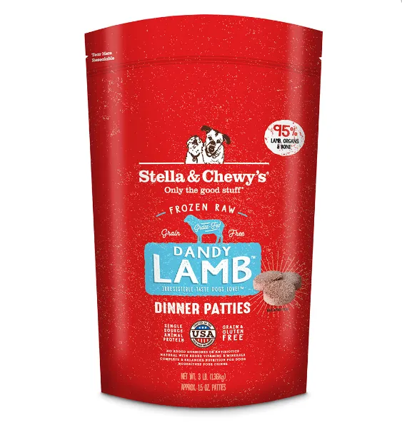 Stella & Chewy's Raw Frozen Dandy Lamb Dinner Patties