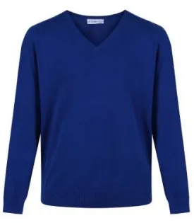 TRUTEX COTTON V-NECK KNITWEAR (ROYAL BLUE)