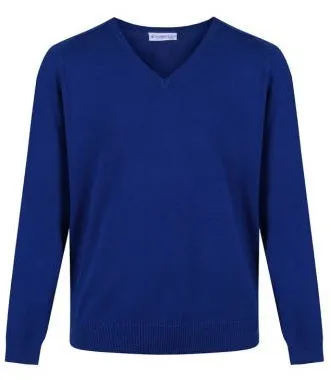 TRUTEX COTTON V-NECK KNITWEAR (ROYAL BLUE)