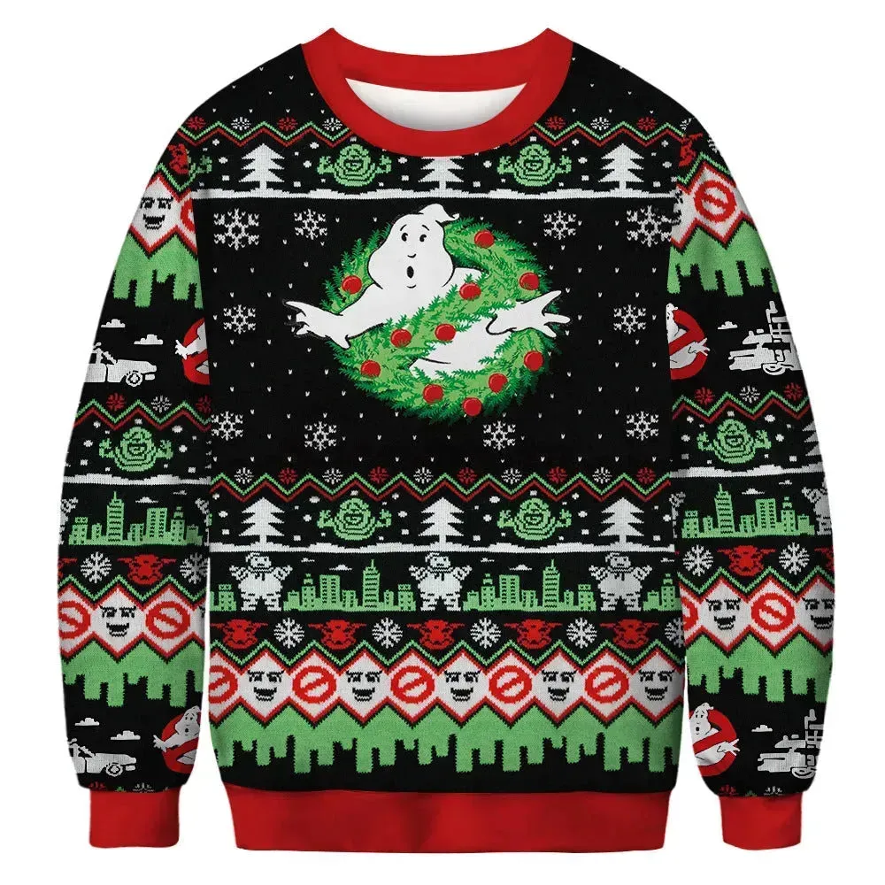 Ugly Funny Christmas print Knit Couple sweater